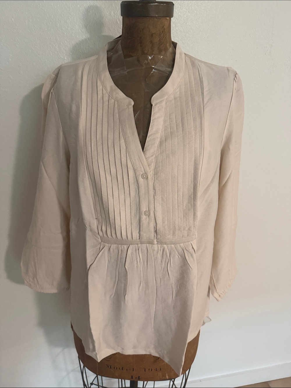 NWT Nautica Women’s Long Sleeve Smocked Popover Top Size L